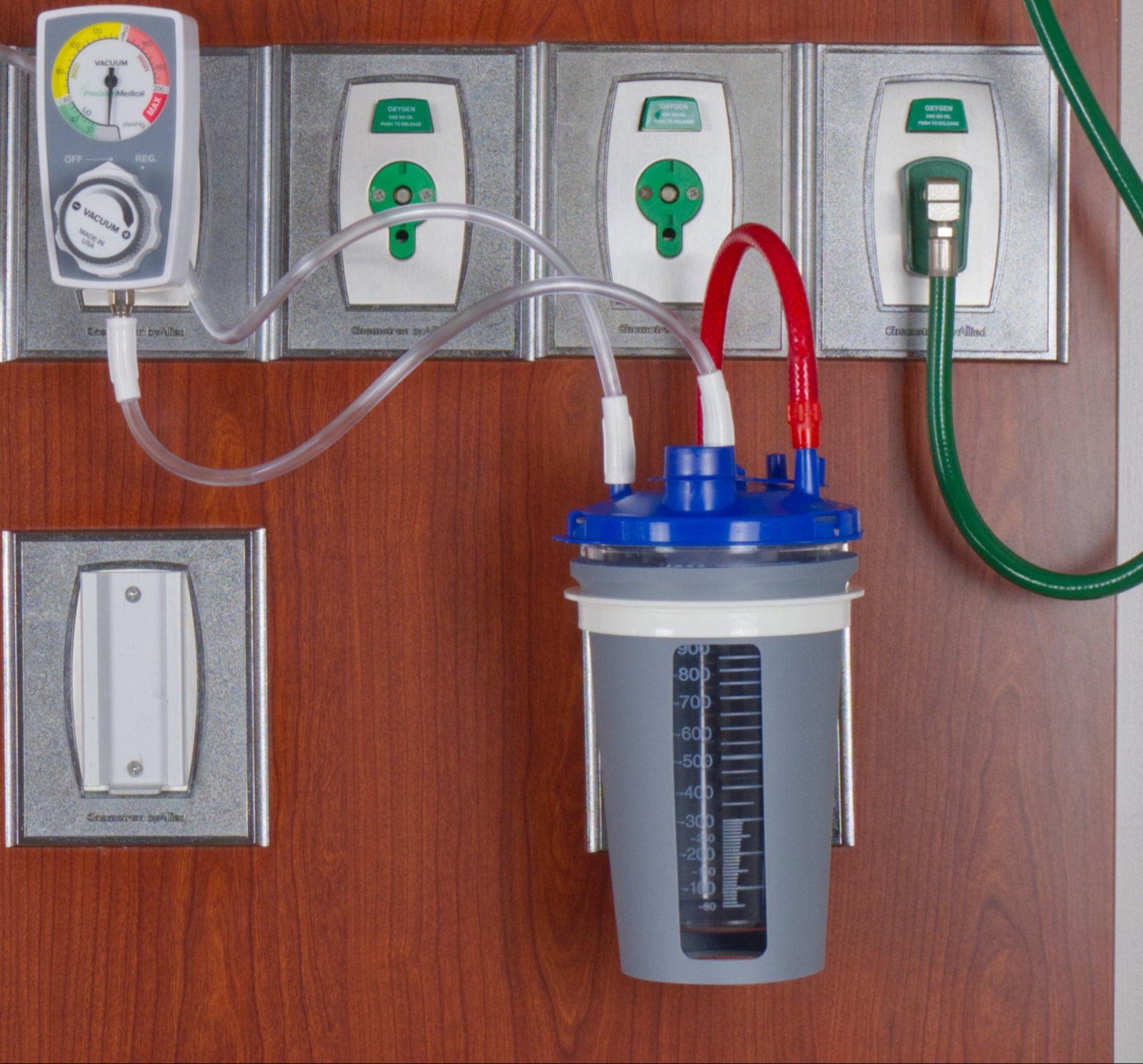 Dignova privacy sleeve installed on a suction canister